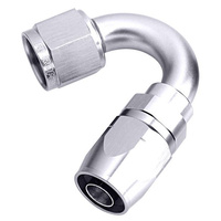 Aeroflow 500 Series Cutter Hose End -10AN Female to -10AN Hose 150-Degree Silver AF505-10S