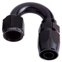 Aeroflow 500 Series Cutter Hose End -04AN Female to -04AN Hose 180-Degree Black AF506-04BLK