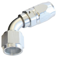 Aeroflow 500 Series Cutter Hose End -08AN Female to -08AN Hose 60-Degree Silver AF508-08S