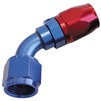 Aeroflow 500 Series Cutter Hose End -10AN Female to -10AN Hose 60-Degree Blue/Red AF508-10
