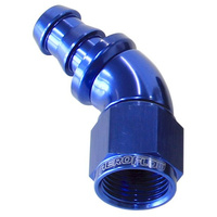 Aeroflow -8AN 45 DEG FULL FLOW PUSH LOCBLUE FULL FLOW PUSH LOCK