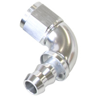 Aeroflow -6AN 90 DEG FULL FLOW PUSH LOCSILVER FULL FLOW PUSH LOCK