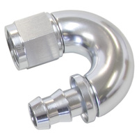 Aeroflow -10AN 180 DEG FULL FLOW PUSH LSILVER FULL FLOW PUSH LOCK