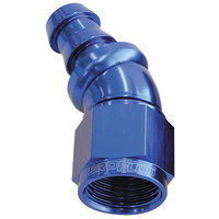 Aeroflow -6AN 30 DEG FULL FLOW PUSH LOCBLUE FULL FLOW PUSH LOCK