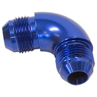 Aeroflow -8AN 90 DEG MALE FLARE UNION BLUE FULL FLOW NO RESTRICTION