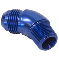 Aeroflow 45 DEG 1/4'' TO -6AN FULL FLOW BLUE NO RESTRICION IN BEND
