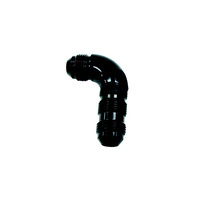 Aeroflow 90 DEG BULKHEAD -8AN FULL FLOWBLACK NO RESTRICTION NUT SEPER