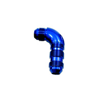 Aeroflow 90 DEG BULKHEAD -10AN FUL FLOWBLUE NO RESTRICTION NUT SEPER
