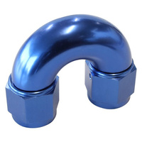 Aeroflow -12AN 180 DEG SWIVEL COUPLER BLUE BILLET FULL FLOW 1 PIECE