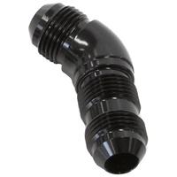 Aeroflow 45 DEG BULKHEAD -8AN FULL FLOWBLACK NO RETRICTIO NUT SEPERAT