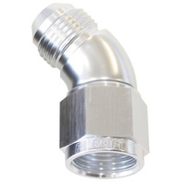 Aeroflow 45 DEG FEMALE - MALE -4AN SILVER FULL FLOW
