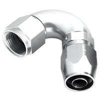 Aeroflow 550 Series Cutter Full Flow Hose End -04AN Female to -04AN Hose 120-Degree Silver AF554-04S