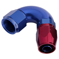 Aeroflow 550 Series Cutter Stepped Hose End -10AN Female to -12AN Hose 120-Degree Blue AF554-12-10