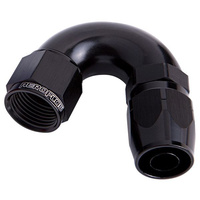 Aeroflow 550 Series Cutter Stepped Hose End -08AN Female to -06AN Hose 150-Degree Black AF555-06-08BLK