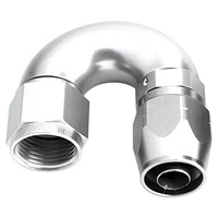 Aeroflow 550 Series Cutter Full Flow Hose End -04AN Female to -04AN Hose 180-Degree Silver AF556-04S