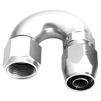 Aeroflow 550 Series Cutter Stepped Hose End -16AN Female to -12AN Hose 180-Degree Silver AF556-12-16S