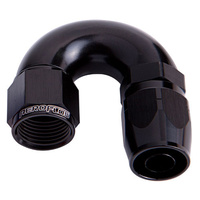 Aeroflow 550 Series Cutter Full Flow Hose End -12AN Female to -12AN Hose 180-Degree Black AF556-12BLK