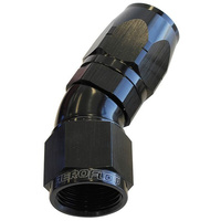 Aeroflow 550 Series Cutter Full Flow Hose End -06AN Female to -06AN Hose 30-Degree Black AF557-06BLK