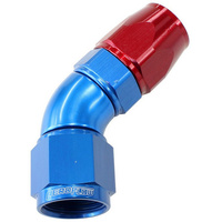 Aeroflow 45 DEG -16AN FULL FLOW TEFLON HOSE END BLUE 1 PIECE FULLFLOW