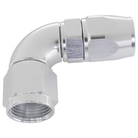 Aeroflow 90 DEG -3AN FULL FLOW TEFLON HOSE END SILVER 1 PIECE FULLFL