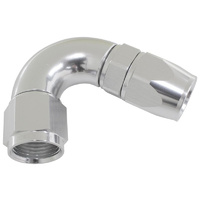 Aeroflow 120 DEG -6AN FULL FLOW TEFLON HOSE END SILVER 1 PIECE FULLFL