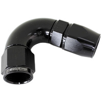 Aeroflow 120 DEG -12AN FULL FLOW TEFLONHOSE END BLACK 1 PIECE FULLFLO