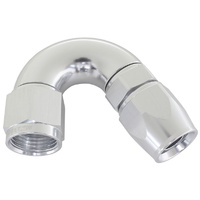 Aeroflow 150 DEG -10AN FULL FLOW TEFLONHOSE END SILVER 1 PIECE FULLFL