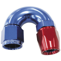 Aeroflow 180 DEG -3AN FULL FLOW TEFLON HOSE END BLUE 1 PIECE FULLFLOW