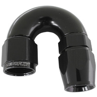Aeroflow 180 DEG -12AN FULL FLOW TEFLONHOSE END BLACK 1 PIECE FULLFLO