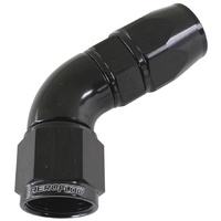 Aeroflow 60 DEG -6AN FULL FLOW TEFLON HOSE END BLACK 1 PIECE FULLFLO