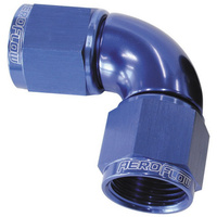 Aeroflow -10AN 90 DEG SWIVEL COUPLER BLUE BILLET FULL FLOW 1 PIECE