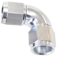 Aeroflow -10AN 90 DEG SWIVEL COUPLER SILVER BILLET FULL FLOW 1 PIEC