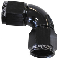Aeroflow -16AN 90 DEG SWIVEL COUPLER BLACK BILLET FULL FLOW 1 PIECE