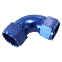 Aeroflow -20AN 90 DEG SWIVEL COUPLER BLUE BILLET FULL FLOW 1 PIECE