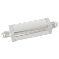 Aeroflow -4AN INLINE FUEL & OIL FILTER SILVER 30 MICRON WASHABLE