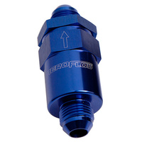 Aeroflow BILLET FUEL FILTER -8AN BLUE 30 MICRON BRONZE FILTER