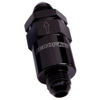 Aeroflow BILLET FUEL FILTER -8AN BLACK 30 MICRON BRONZE FILTER