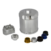 Aeroflow AEROFLOW OIL FILTER POLISHED 3/4 13/16 M18 M20 & M22X1.5