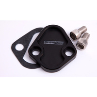 Aeroflow BILLET FUEL PUMP BLOCK OFF PLABLACK CHRY SBC BBC SBF