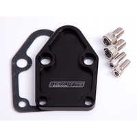 Aeroflow BILLET FUEL PUMP BLOCK OFF PLATE BLACK SUITS SBC