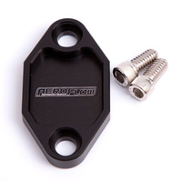Aeroflow BILLET FUEL PUMP BLOCK OFF PLATE BLACK SUITS HOLDEN 308