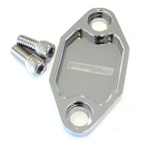 Aeroflow BILLET FUEL PUMP BLOCK OFF PLATE CHROME SUITS HOLDEN 308