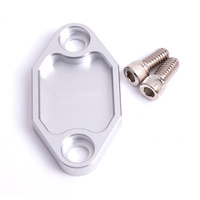 Aeroflow BILLET FUEL PUMP BLOCK OFF PLATE SILVER SUITS HOLDEN 308