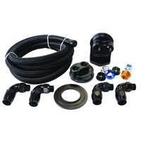 Aeroflow Billet Oil Filter Remote MountKit Single Filter Kit -10 hoseAF 64-2042