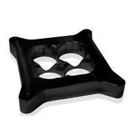 Aeroflow VELOCITY CARB SPACER 4150 1'' BLACK BOLTON HORSEPOWER SQUARE