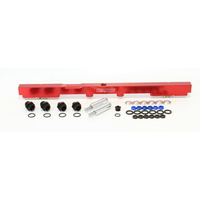 Aeroflow Fuel Rail Kit suits Toyota 2JZsuits 14MM injectors RED
