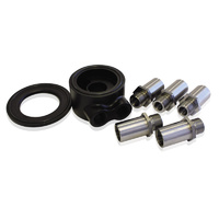 Aeroflow billet sandwich adapt universablack -8 ORB female ports NOTE