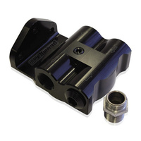 Aeroflow billet oil filter remote mountblack -8 ORB female ports NOTE