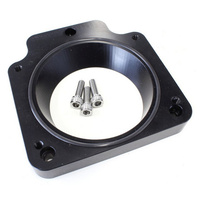 Aeroflow LS CHEV 4 TO 3 BOLT THROTTLE BODY TO MANIFOLD ADAPTOR BLACK