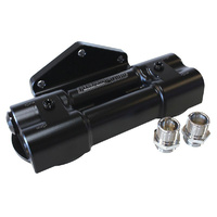 Aeroflow BILLET DUAL FILTER MOUNT BLACK SUITS 2 X 3/4''-16